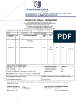 International Limited: Certificate of Visual Examination