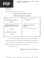 Sleater (08-02077) 20090318 (41) - Objection As To Form of Order