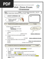 Grammar Exam Aspire Intermediate Unit 5 E8 Key Answers