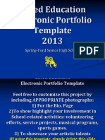 Gifted Education Electronic Portfolio Template 2013: Spring-Ford Senior High School