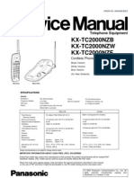 Panasonic KXTC2000NZ Cordless Telephone Service