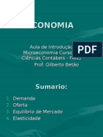 1 INTRODUCAO A MICROECONOMIA Demanda, Oferta, Equilibrio & Elasticidade