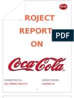 Project Report On Coca Cola