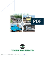 Titagarh Wagon Annual Report 2013 