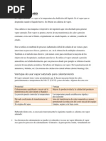 Vapor Saturado y Vapor Recalentado