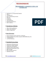 Syllabus For Embedded C Robotics Using Avr