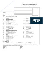 Safety Induction Application Form