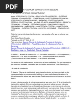 La Intervención Federal en Corrientes y Sus Secuelas