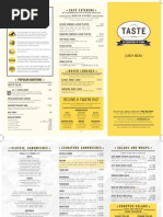 Taste Unlimited Menu