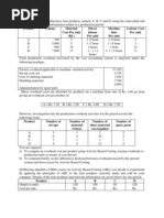 Activity Based Costing