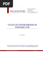 Culpa in Contrahendo in English Law PDF