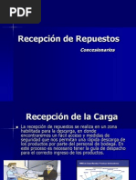 Recepcion de Repuestos