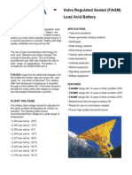 Valve Regulated Sealed (FAGM) Lead Acid Battery