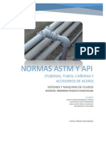 Normas Astm de Aplicación de Tuberias y Accesorios