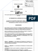 DECRETO 352 de 2013 Junta Nal. de Bros.