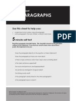 Paragraphs: Use This Sheet To Help You