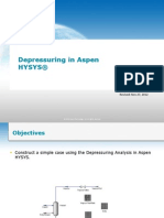 Depressuring in Aspen Hysys®: Revised: Nov 27, 2012