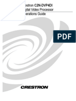 Crestron C2N-DVP4DI Digital Video Processor Operations Guide