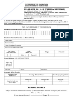 Pre-Matric Scholarship 2011-12 (Fresh & Renewal) : Government of Karnataka Directorate of Minorities