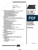 8-Bit Microcontroller With 8K Bytes In-System Programmable Flash Atmega48/V Atmega88/V Atmega168/V Preliminary