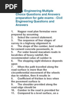 Highway Engineering Multiple Choice Questions and Answers Preparation For Gate Exams