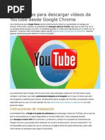 Extensiones para Descargar Vídeos de YouTube Desde Google Chrome