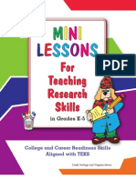 Mini Lessons For Teaching Research Skills in Grades K-5 TEKS Edition Sample