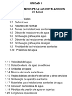 UNIDAD I-Datos Técnicos para Inst. Agua