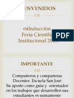 Inducción Feria Cientifica