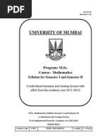 MSC Syllabus of Mumbai University