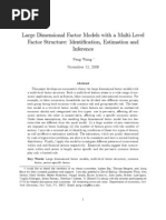 Large Dimensional Factor Models With A Multi-Level Factor Structure: Identi Cation, Estimation and Inference