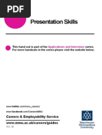 Presentation Skills: Careers & Employability Service WWW - Mmu.ac - Uk/careers/guides