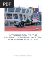 Introduction To The Incident Command System For Higher Education