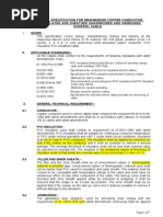 Technical Specification of Control Cable