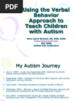 Using The Verbal Behavior Approach To Teach Children With Autism