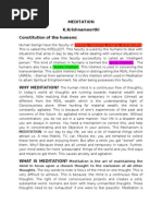 Meditation K.Krishnamoorthi Constitution of The Humans:: Thinking, Reasoning, Judging, and Deciding