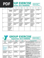 SEPTEMBER 2013 Group Exercise Calendar