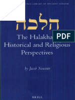 Jacob Neusner The Halakhah Historical and Religious Perspectives Brill Reference Library of Judaism 2002