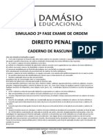 Simulado Damásio OAB 2 FASE XI Exame Direito Penal