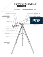 Instruction Manual For Saxon Telescope Model 707AZ2