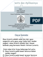 Gaya Lorentz Dan Aplikasinya