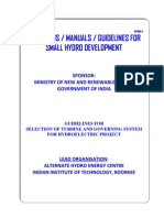 Guideline-Selection of Turbine and Governing System