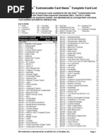 Star Wars CCG Master Card List