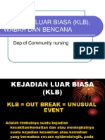 (KLB), Wabah Dan Bencana