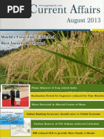 Current Affairs August 2013