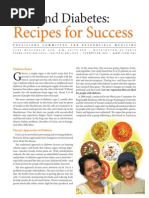 Recipes For Success: Diet and Diabetes