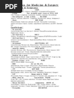 Mnemonics For Medicine