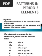 Patterns in Period 3 Elements