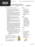 Survival Exercise Scenarios - Description of A Group Dynamics Team Building Exercise PDF