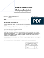 2011 4NT Sci Prelim - 1 P1 - Qns